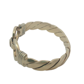 8.25" Pre-owned 9CT Double Hook & Loop Bangle (98.96g)